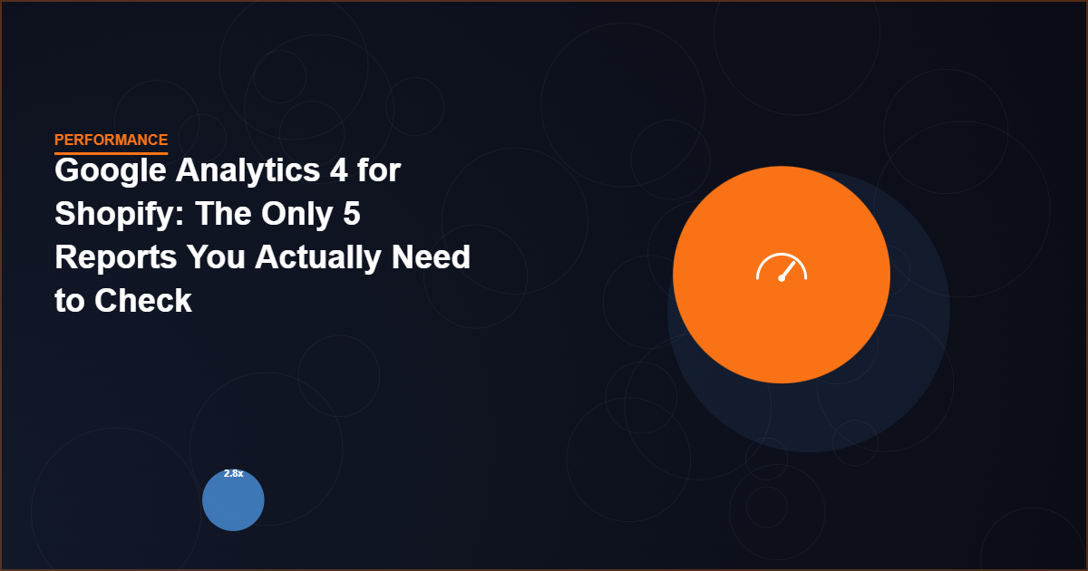 Google Analytics 4 for Shopify: The Only 5 Reports You Actually Need to Check