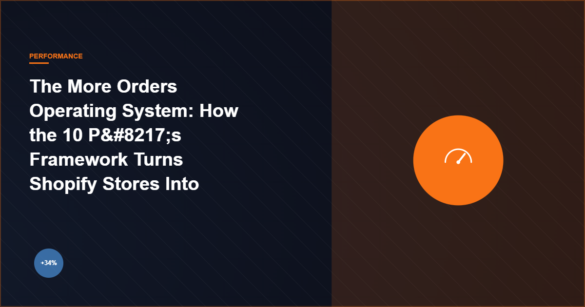 The More Orders Operating System: How the 10 P’s Framework Turns Shopify Stores Into Scalable Businesses