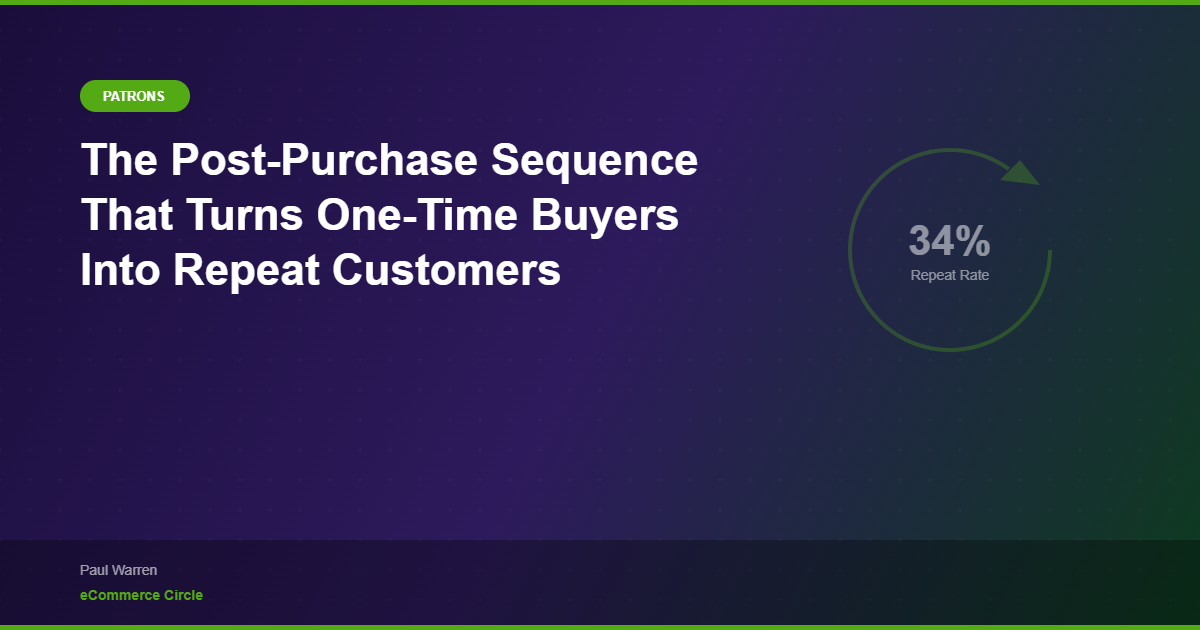The Post-Purchase Sequence That Turns One-Time Buyers Into Repeat Customers