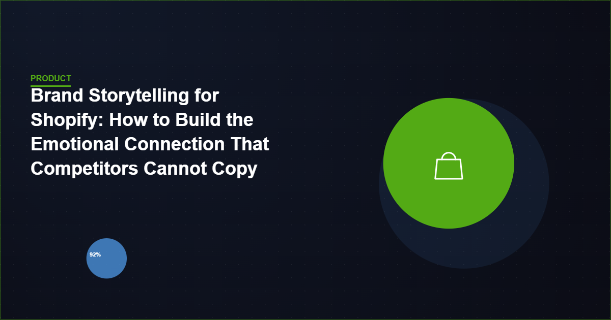 Brand Storytelling for Shopify: How to Build the Emotional Connection That Competitors Cannot Copy
