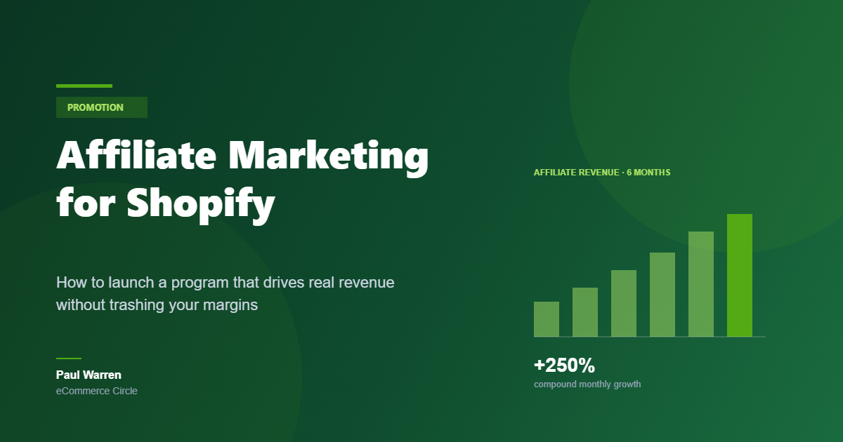 Affiliate Marketing for Shopify featured image with growth chart
