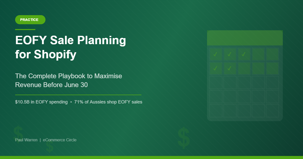EOFY Sale Planning for Shopify: The Complete Playbook to Maximise Revenue Before June 30