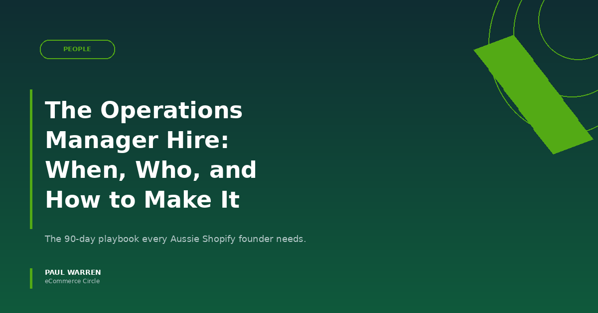 The Operations Manager Hire featured image - eCommerce Circle People category