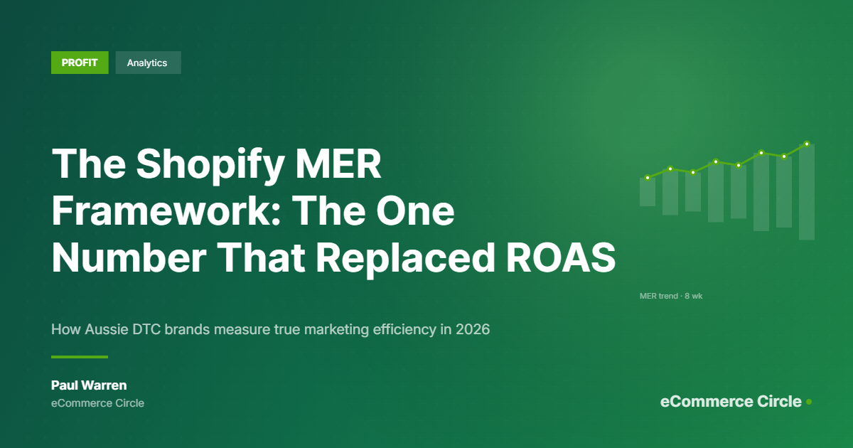 The Shopify MER Framework: the single metric that replaced ROAS for Aussie DTC brands in 2026