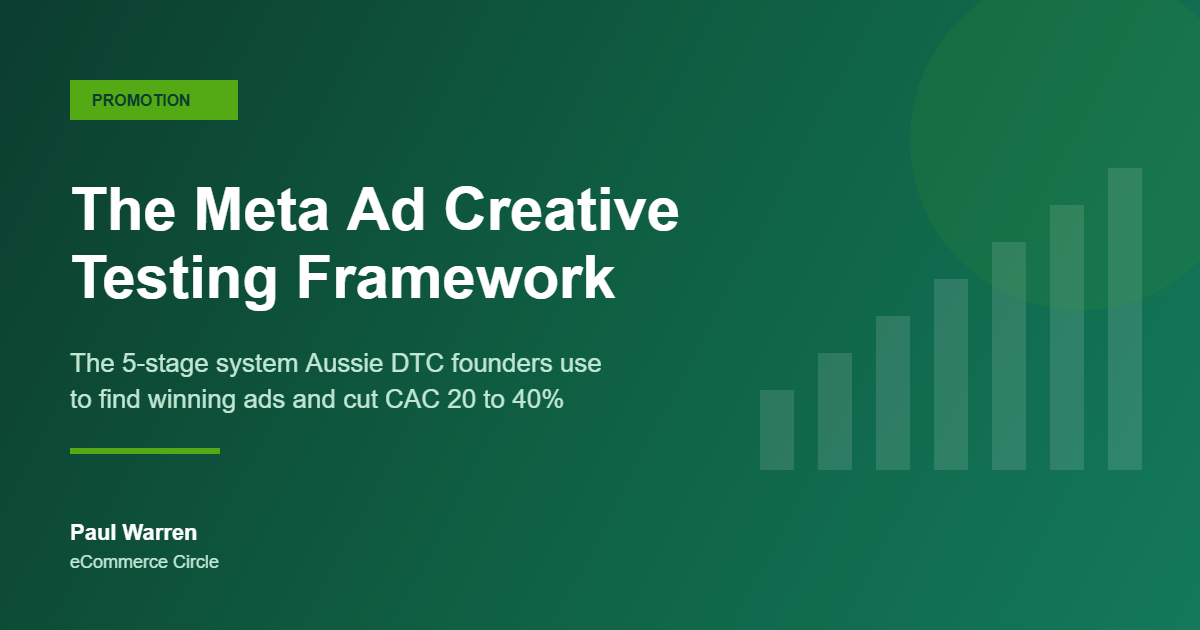 The Meta Ad Creative Testing Framework, eCommerce Circle, by Paul Warren