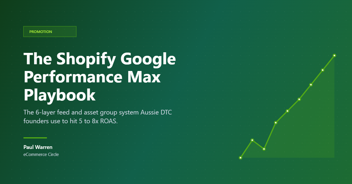The Shopify Google Performance Max Playbook by Paul Warren, eCommerce Circle
