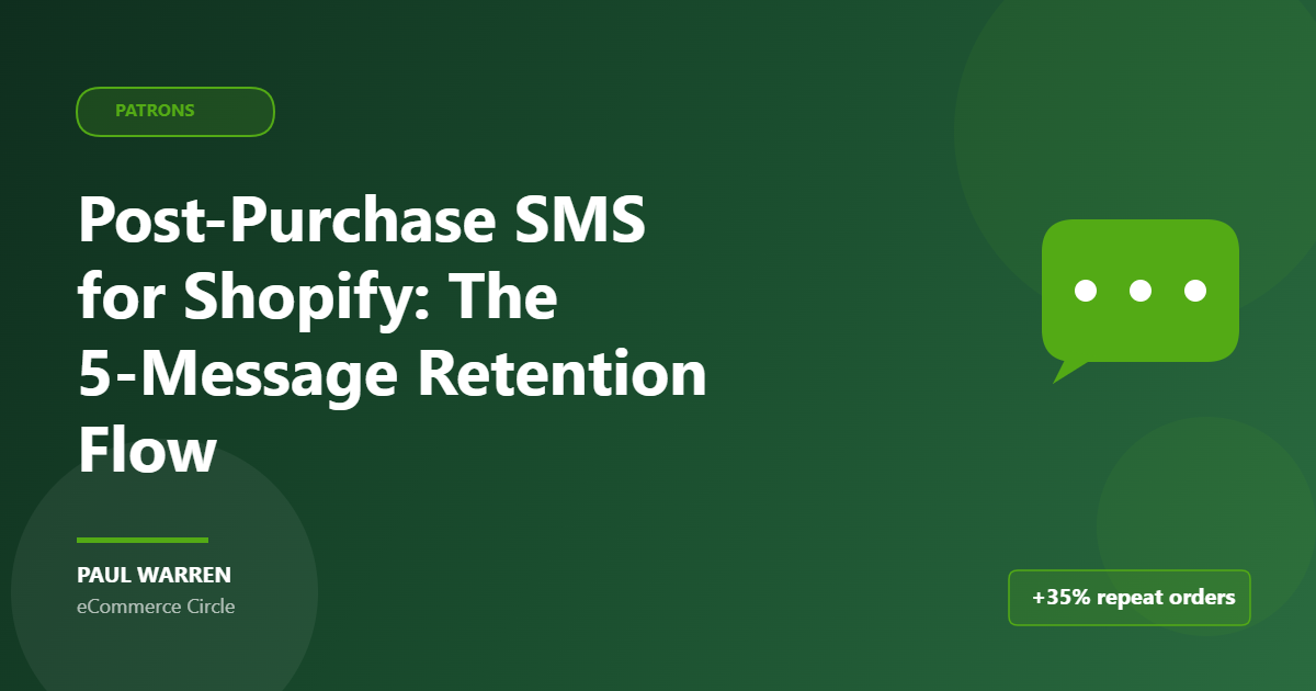 Post-purchase SMS flow for Shopify featured image