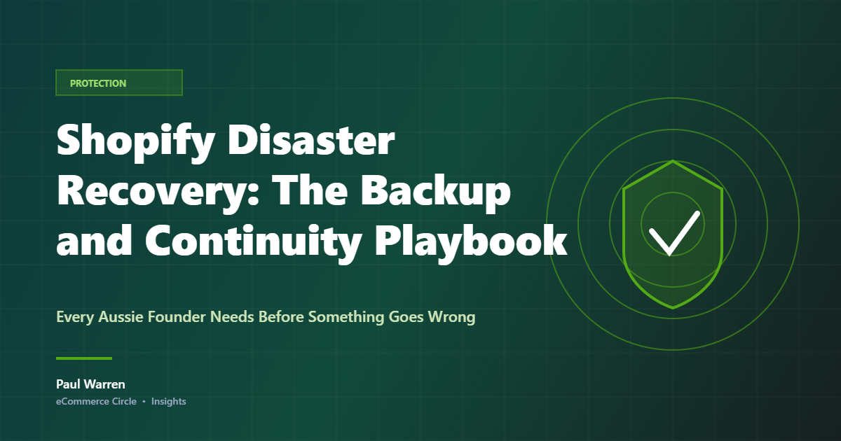 Shopify Disaster Recovery Playbook featured image