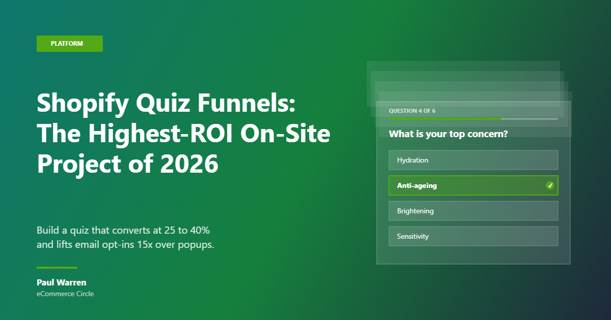 Shopify Quiz Funnels: The Highest-ROI On-Site Project of 2026 - eCommerce Circle