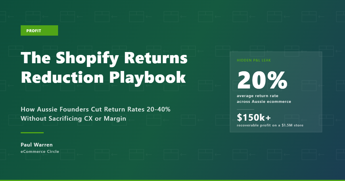 The Shopify Returns Reduction Playbook: How Aussie Founders Cut Return Rates 20-40% Without Sacrificing CX or Margin