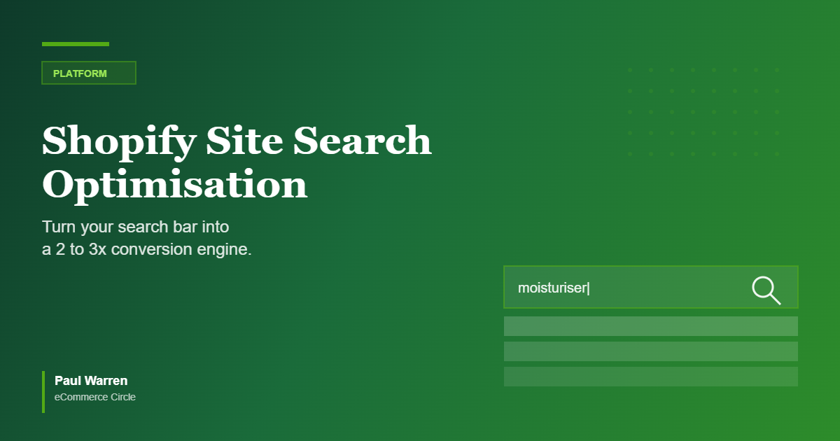 Shopify Site Search Optimisation featured image