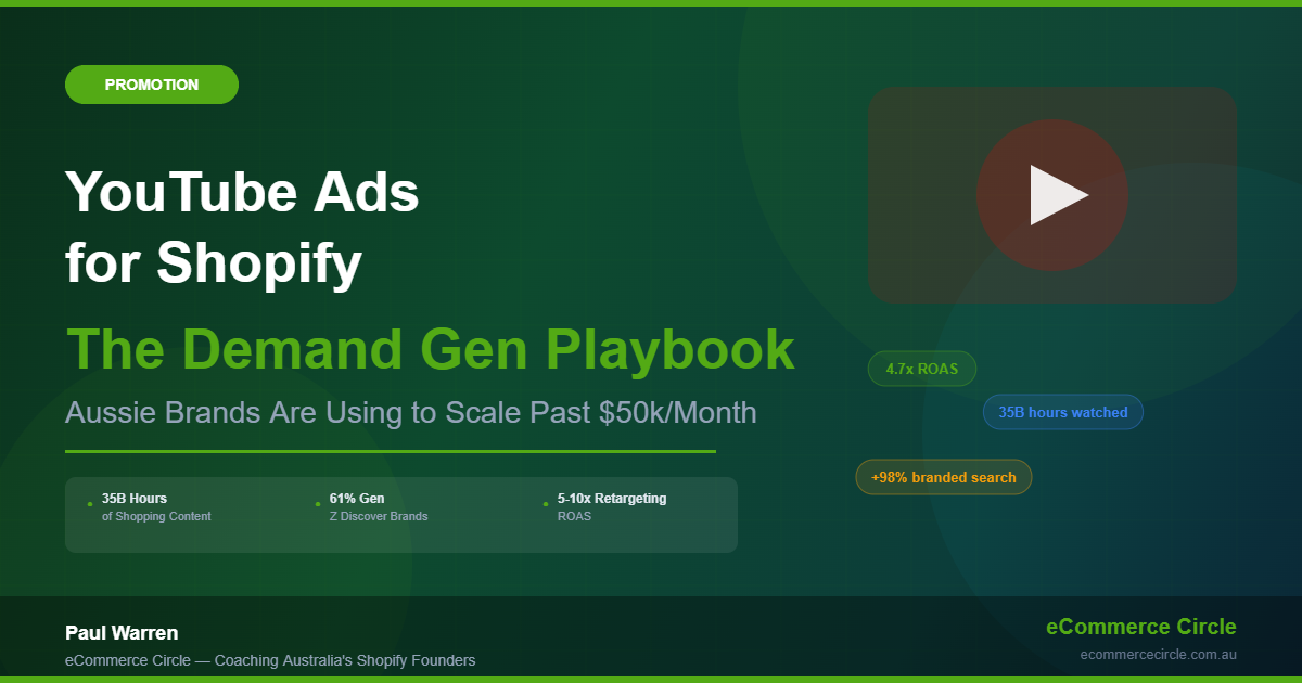 YouTube Ads for Shopify: The Demand Gen Playbook Aussie Brands Are Using to Scale Past $50k per month
