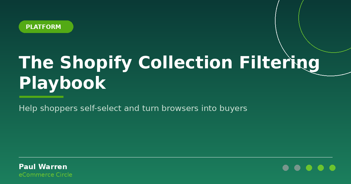The Shopify Collection Filtering Playbook: The 5-Layer System Aussie DTC Founders Use to Help Shoppers Self-Select (and Turn Browsers Into Buyers)