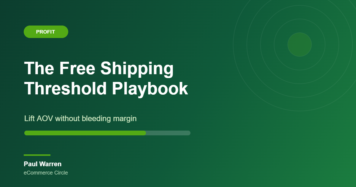 The Shopify Free Shipping Threshold Playbook: The 5-Step System Aussie DTC Founders Use to Lift AOV Without Bleeding Margin