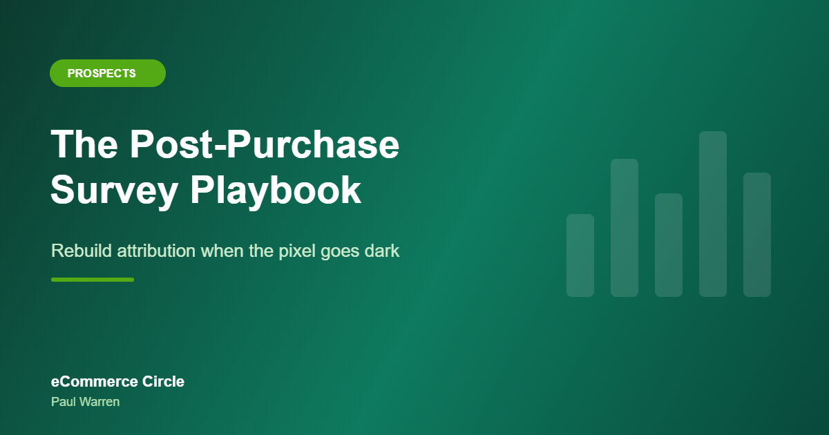 The Post-Purchase Survey Playbook featured cover, eCommerce Circle