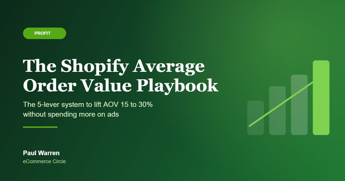 The Shopify Average Order Value Playbook featured image, eCommerce Circle