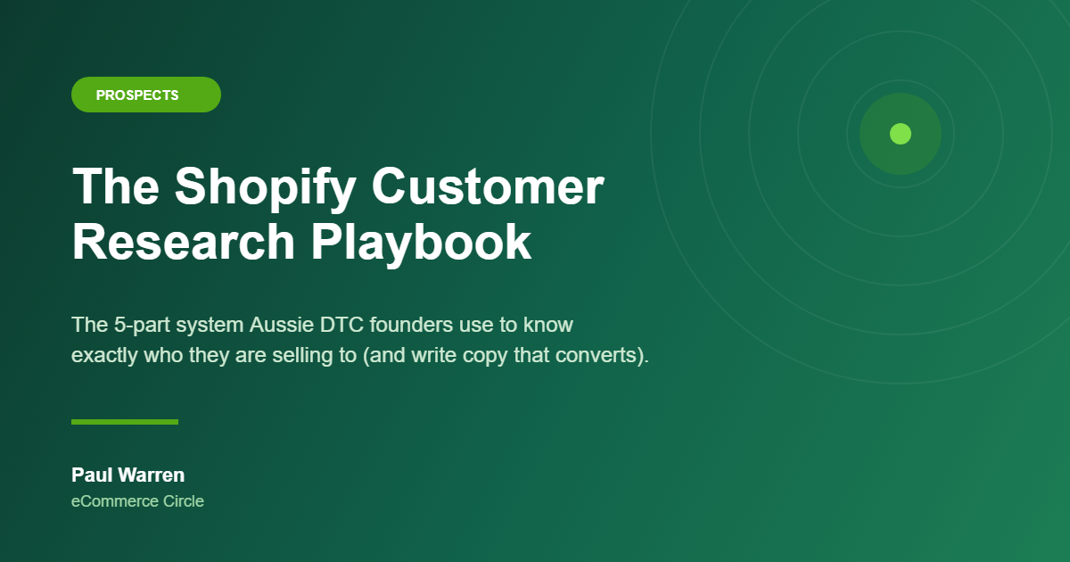 The Shopify Customer Research Playbook featured image