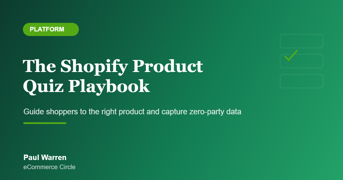 Shopify Product Quiz Playbook featured image