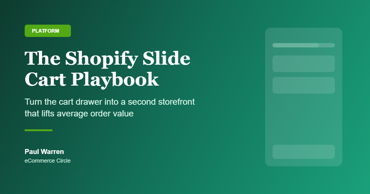 The Shopify Slide Cart Playbook: How Aussie DTC Founders Turn the Cart Drawer Into a Second Storefront That Lifts AOV