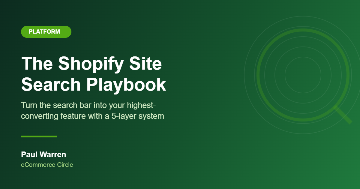 The Shopify Site Search Playbook: The 5-Layer System Aussie DTC Founders Use to Turn the Search Bar Into Their Highest-Converting Feature