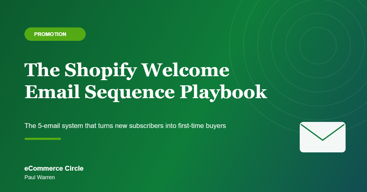 The Shopify Welcome Email Sequence Playbook featured image