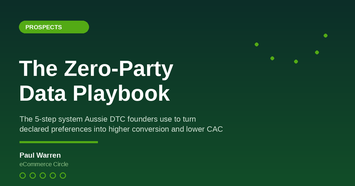 The Shopify Zero-Party Data Playbook: The 5-Step System Aussie DTC Founders Use to Turn Declared Preferences Into Higher Conversion and Lower CAC