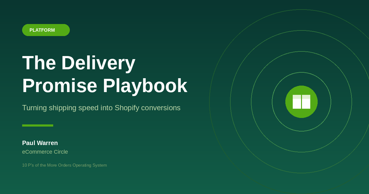 The Delivery Promise Playbook: Turning Shipping Speed Into Shopify Conversions