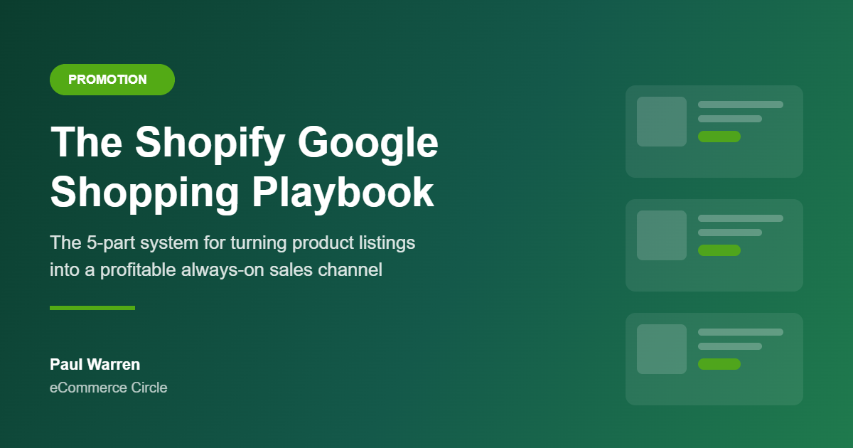 The Shopify Google Shopping Playbook featured image