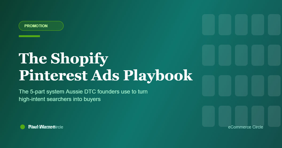 The Shopify Pinterest Ads Playbook featured image