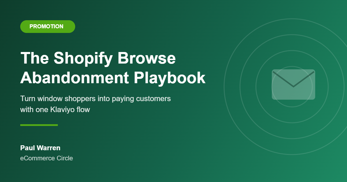 The Shopify Browse Abandonment Playbook featured image