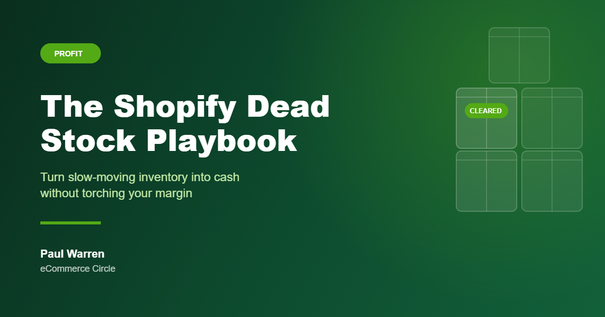 The Shopify Dead Stock Playbook featured image, eCommerce Circle, Profit