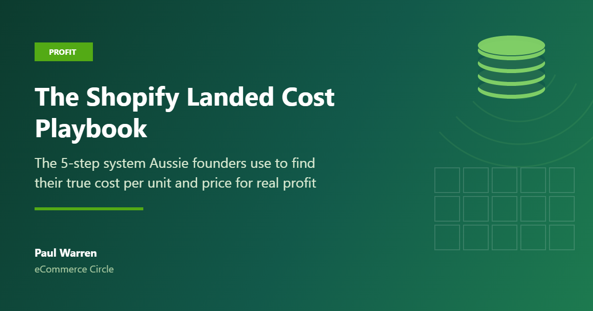 The Shopify Landed Cost Playbook, eCommerce Circle