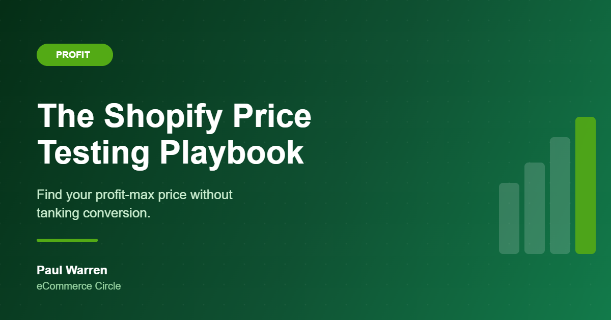 The Shopify Price Testing Playbook: How Aussie DTC Founders Find Their Profit-Max Price Without Tanking Conversion