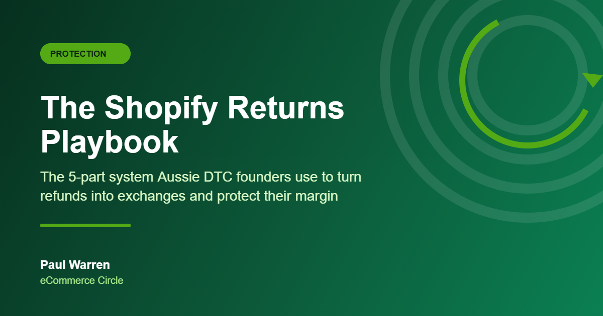 The Shopify Returns Playbook: The 5-Part System Aussie DTC Founders Use to Turn Refunds Into Exchanges and Protect Their Margin