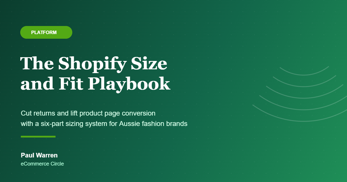 The Shopify Size and Fit Playbook featured image