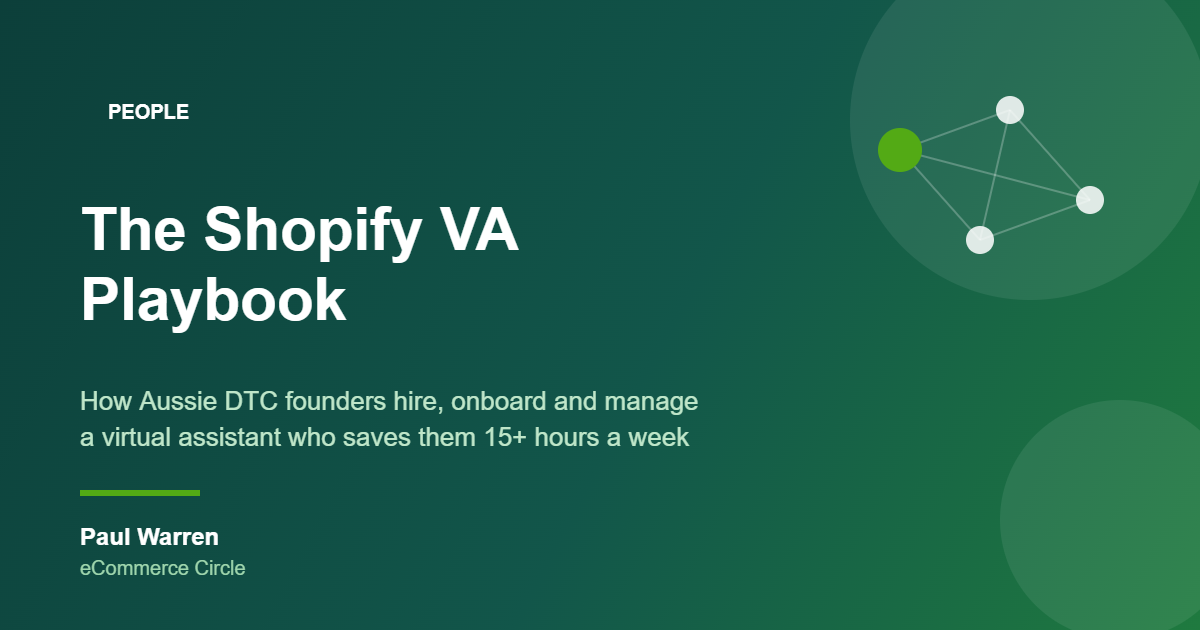 eCommerce Circle featured image The Shopify VA Playbook by Paul Warren, People category