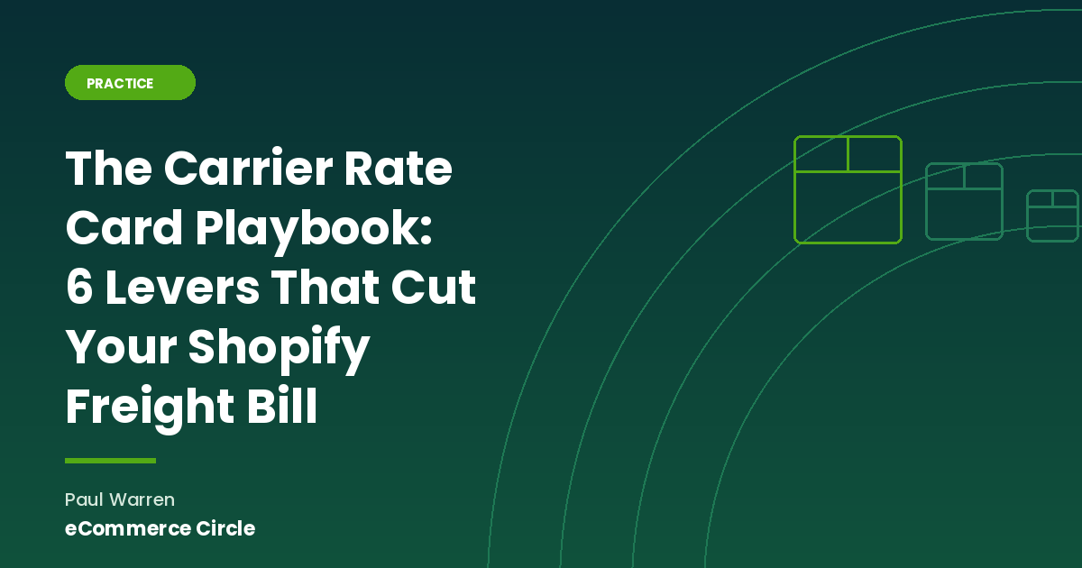 The Carrier Rate Card Playbook: 6 Levers That Cut Your Shopify Freight Bill
