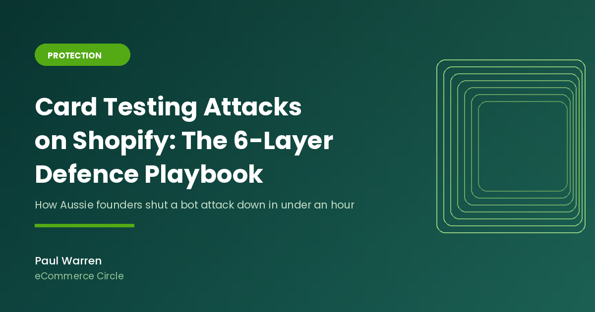 Card Testing Attacks on Shopify: The 6-Layer Defence Playbook