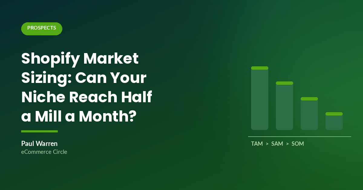 Shopify Market Sizing: Can Your Niche Get You to Half a Mill a Month?