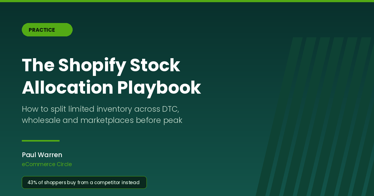 The Shopify Stock Allocation Playbook: How to Split Limited Inventory Across DTC, Wholesale and Marketplaces