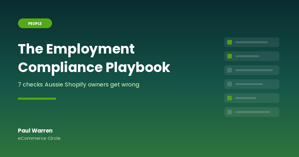 The Employment Compliance Playbook featured image, eCommerce Circle, People category