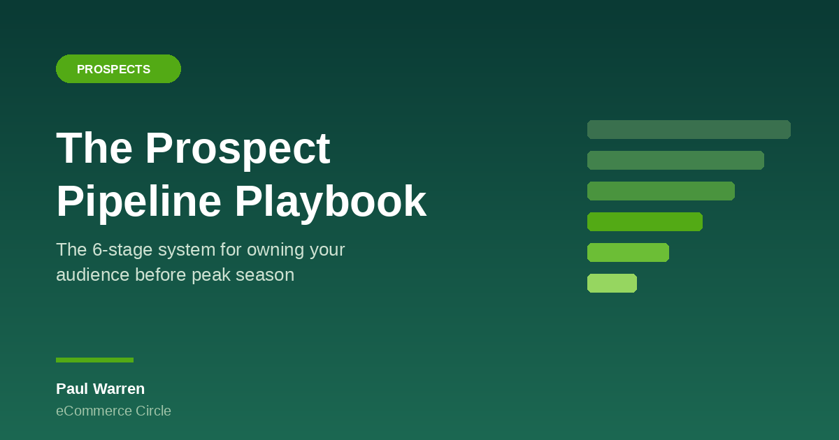 The Prospect Pipeline Playbook: The 6-Stage System Aussie Shopify Founders Use to Own Their Audience Before Peak