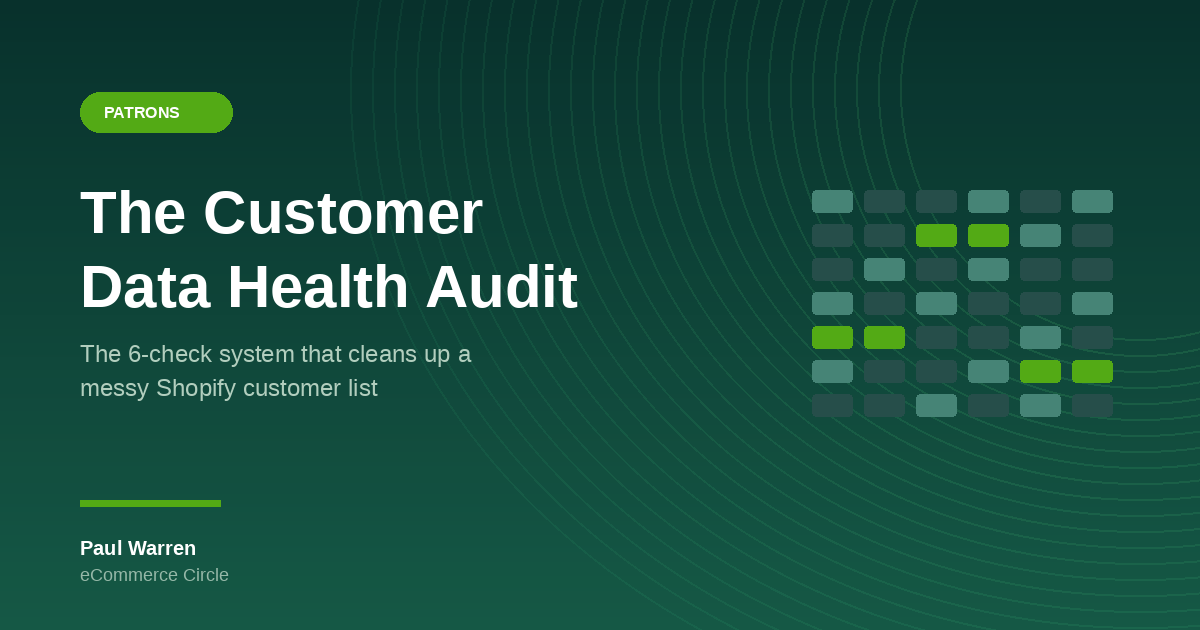The Customer Data Health Audit article cover