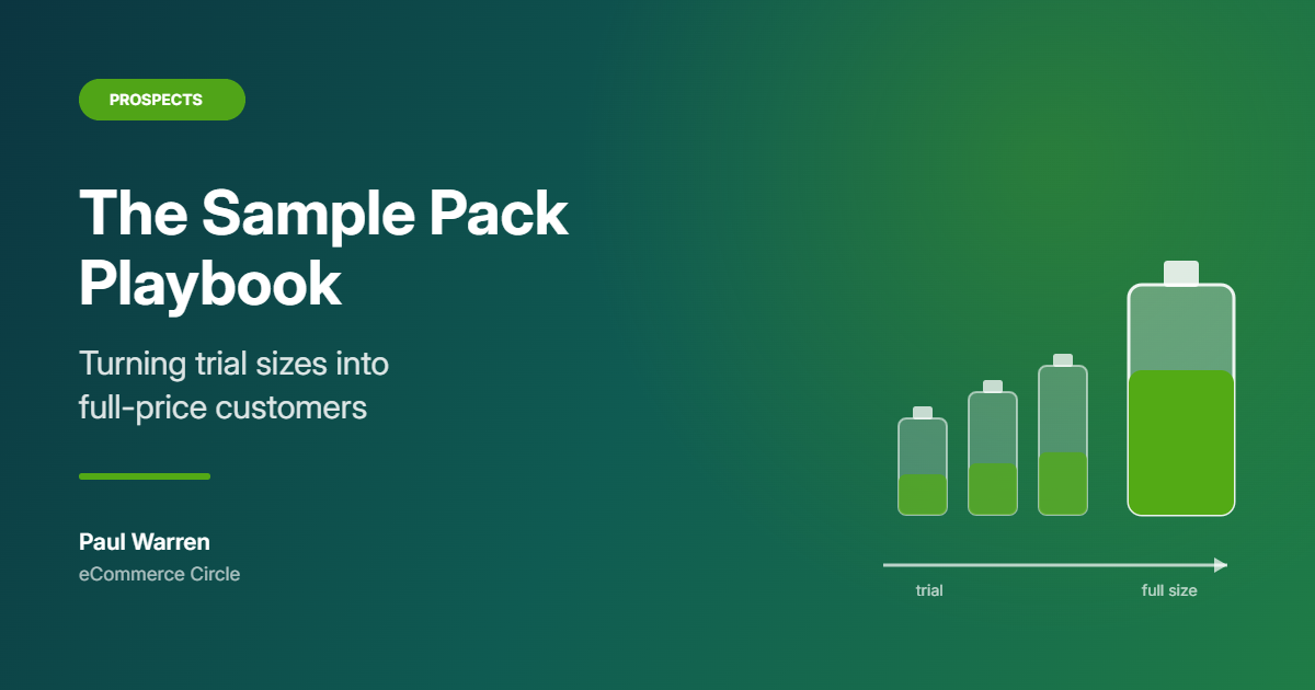 The Sample Pack Playbook featured image, eCommerce Circle, Prospects category
