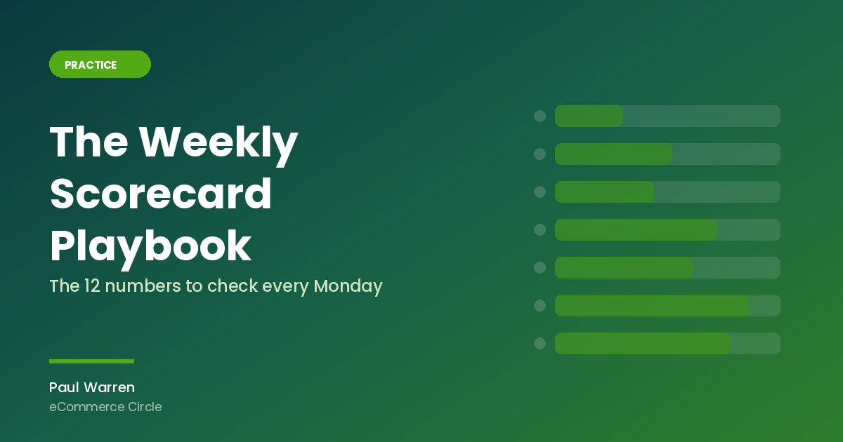 The Weekly Scorecard Playbook: The 12 Numbers Aussie Shopify Founders Check Every Monday