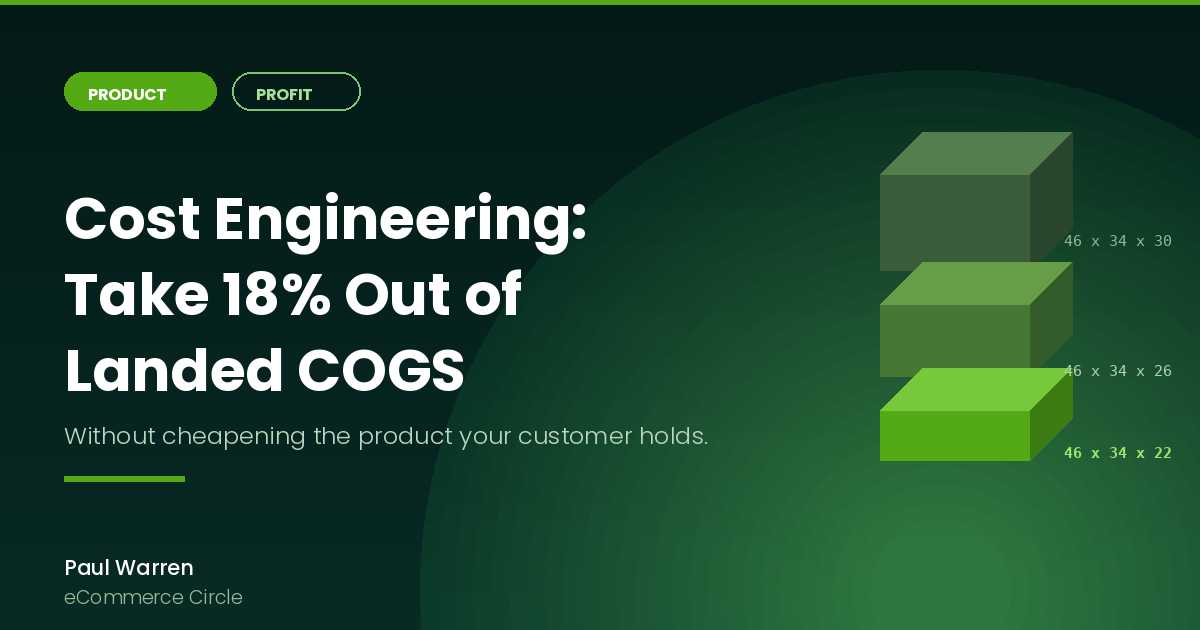 Shopify Cost Engineering: Take 18% Out of Landed COGS Without Cheapening the Product