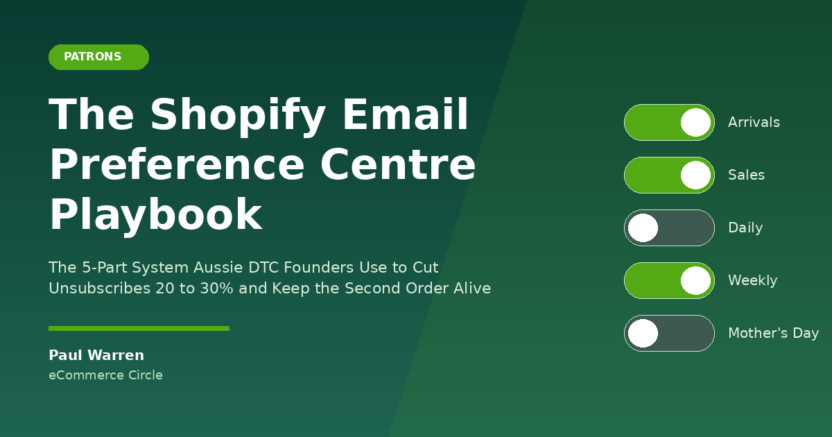 The Shopify Email Preference Centre Playbook featured image