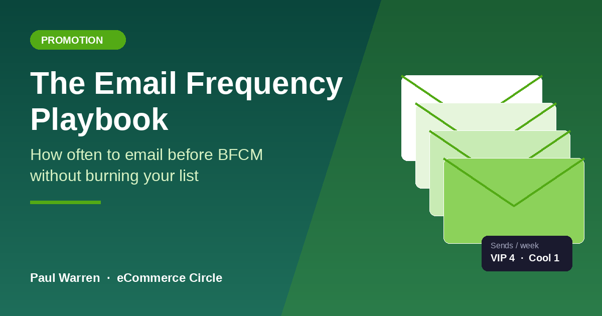 The Email Frequency Playbook featured image for eCommerce Circle Promotion category