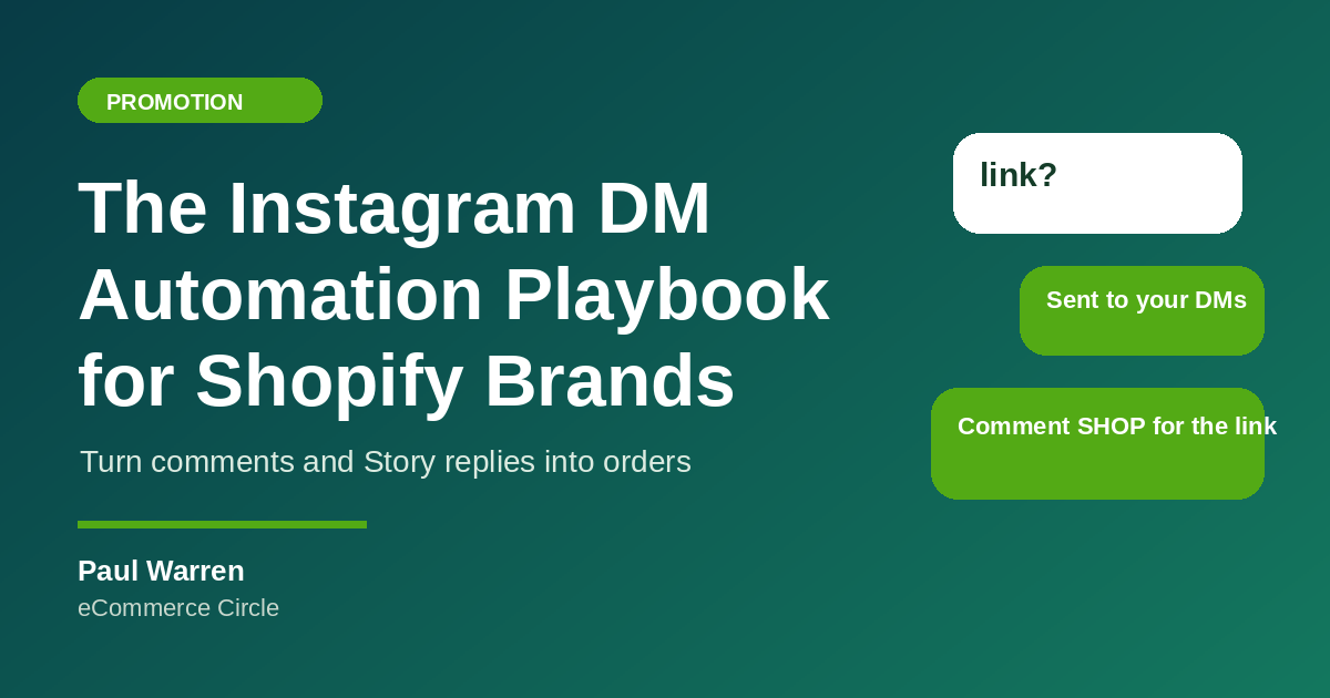 The Instagram DM Automation Playbook for Shopify Brands