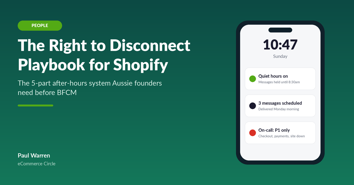 Right to disconnect playbook for Shopify founders
